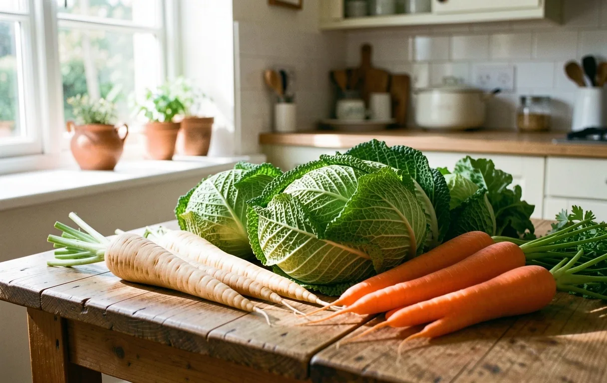 Seasonal British produce abundance
